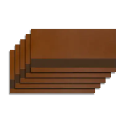 19.7" x 11.8" - Laserable Sheets - Genuine Leather Caramel Fabric - Heat Applied Backing