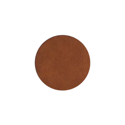 Pack of 25 - 2" - Blank Circle Patch - Faux Leather Chestnut/ Black - Heat Applied Backing