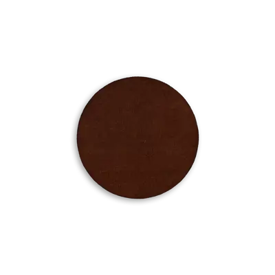 Pack of 25 - 2" - Blank Circle Patch - Faux Suede Mahogany - Heat Applied Backing