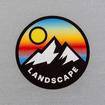 Full Color Heat Transfer mountain landscape laid flat