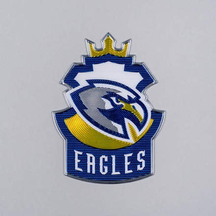 FlexStyle Textured Metallic eagles emblem laid flat
