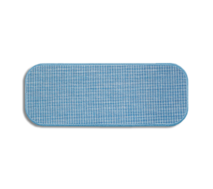 Light blue rectangular blank patch with light blue border