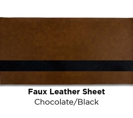 Chocolate and Black colored Faux Leather Laserable Sheet
