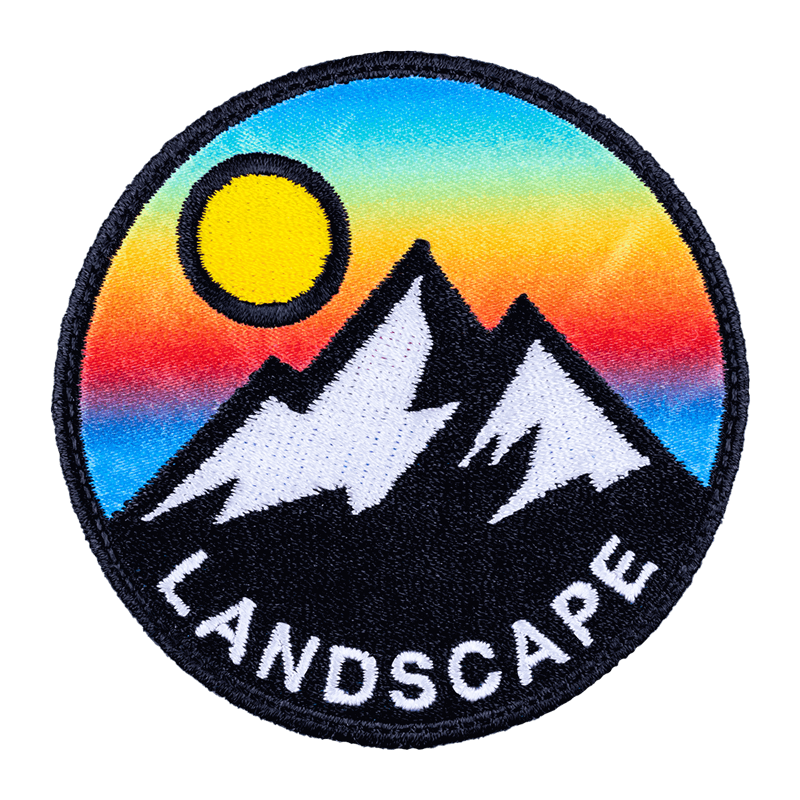 Print Stitch mountain landscape patch