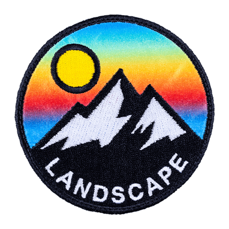 Print Stitch mountain landscape patch